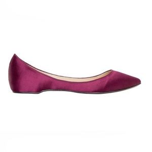 LEON MAX Wine Pointed Toe Flat SZ 7.5 NIB